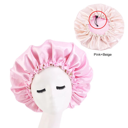 Satin-Haarhaube Rosa